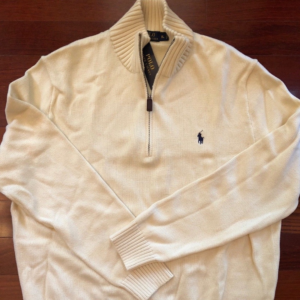 Ralph Lauren Polo Half Zip Long Sleeve Sweater